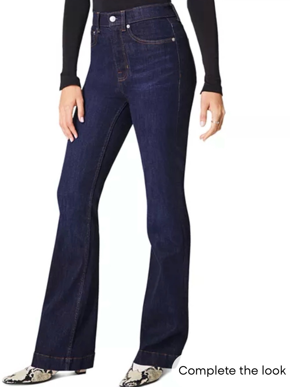 NWT SPANX Dark Indigo Flare Jeans